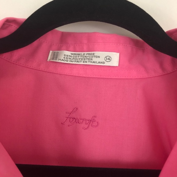 Foxcroft Buttondown Blouse Hotpink - Picture 3 of 6